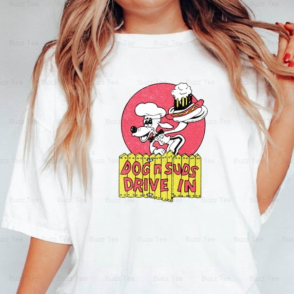 Dog n Suds Drive-In Restaurant Vintage Logo Fan Graphic V40073 New Unisex T-Shirt, up to 5XL