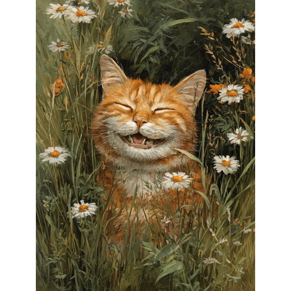 Dog on Orange Couch Canvas Print, Cozy Wall Decor for Living Room Bedroom Office Home Pet Lover Gift Art