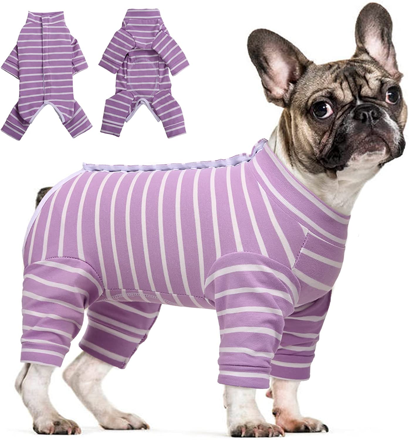 Dog one piece recovery suit. Long Sleeve Puppy Recovery Suit Post