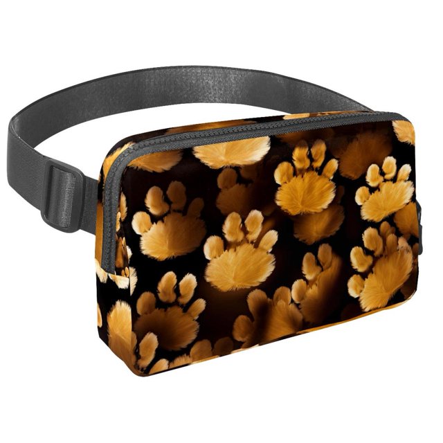 Dog paw prints Lightweight Adjustable Cross Body Bag with Extension