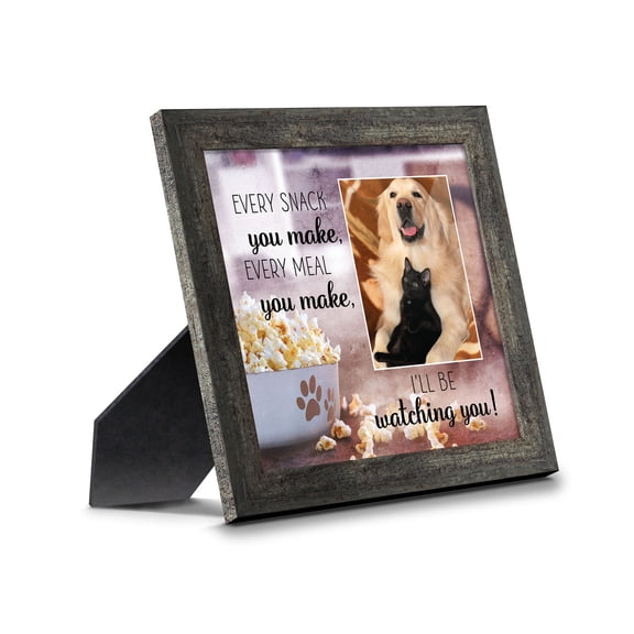 Dog's and Their Snacks Picture Frame, Paw Print Room Decor, Puppy Wall Art, 6437BW