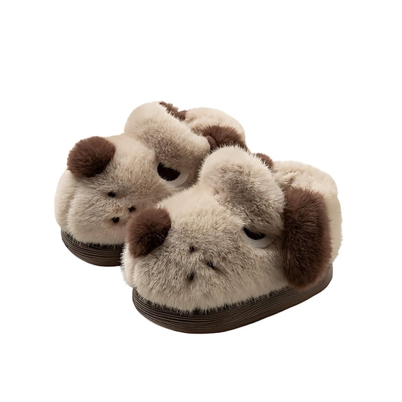 Dog slippers Funny House Slippers Winter Indoor Outdoor Fuzzy Warm Shoes