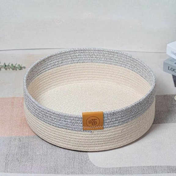 DogBed Basket Pet Cotton Sleep Scratcher Nest Indoor Cats Scratching Board Mat Cotton Rope Pet Mat Basket for Sleeping B