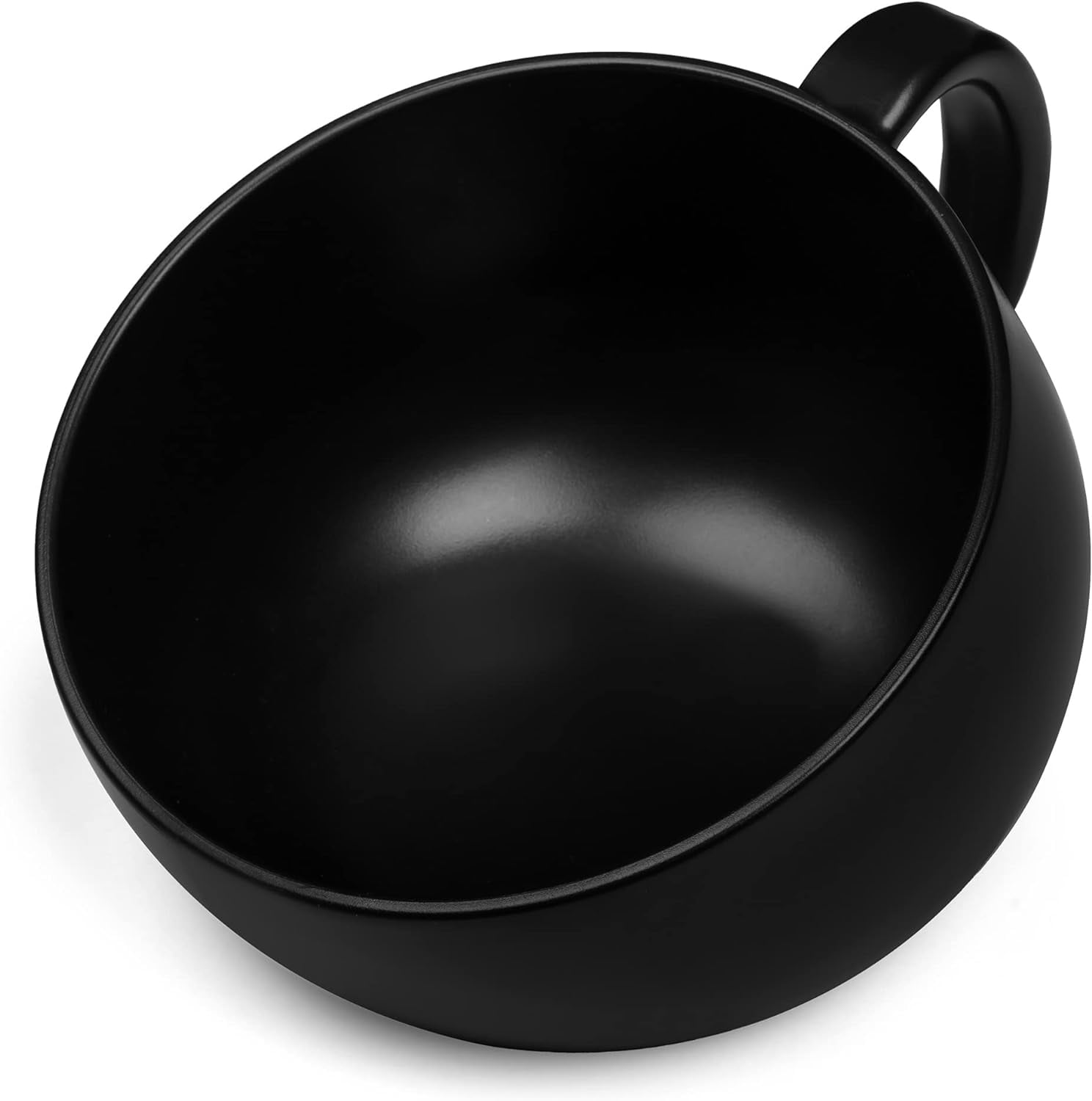 Large Black Non-Slip Dog Bowl with Handle