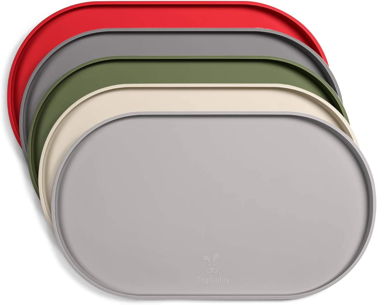 DogBuddy Dog Food Mat Waterproof Dog Bowl Mat, Silicone Dog Mat for