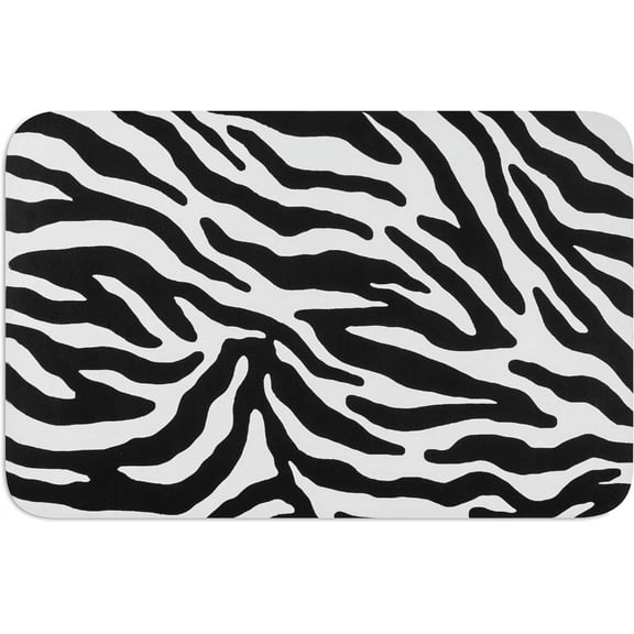 DogBuddy Dog Food Mat - Waterproof Dog Mat for Food and Water, Ultra Absorbent Dog Bowl Mat, Nonslip Pet Food Mat, Machine Washable Dog Feeding Mat, Dog Food Mats for Floors (Small, Zebra)