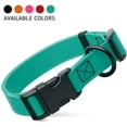 thumbnail image 1 of DogLine -Biothane Waterproof Dog Collar with Quick Release Buckle Strong Coated Nylon Webbing with Odor-Proof for Easy Care and Clean Fits Small Medium Large Dogs(Teal: L: 12" - 19" | Width 3/4"), 1 of 8