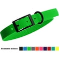 thumbnail image 1 of DogLine - Biothane Waterproof Dog Collar Strong Coated Nylon Webbing with Black Hardware Odor-Proof for Easy Care Clean High Performance Fits Small Medium Large Dogs(Neon Green: L: 9" - 12" |W 1/2"), 1 of 7