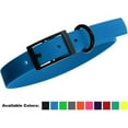 thumbnail image 1 of DogLine - Biothane Waterproof Dog Collar Strong Coated Nylon Webbing with Black Hardware Odor-Proof for Easy Care Clean High Performance Fits Small Medium Large Dogs(Blue: L: 12" - 15" |W 5/8"), 1 of 8