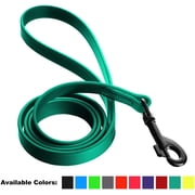 DogLine - Biothane Waterproof Dog Leash Strong Coated Nylon Webbing with Black Hardware Odor-Proof for Easy Care Clean High Performance for Small or Large DogsTeal Width 3/4 | L 726ft