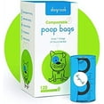 thumbnail image 1 of DogRook Compostable Dog Poop Bags, Large Extra Thick and Strong Waste Bags, 100% Leak-Proof, Jasmine Scented, Each Pet Poop Bag Measures 9 x 13 Inches, 120 Count, 15 Doggy Bags per Roll, 8 Refill Roll, 1 of 4