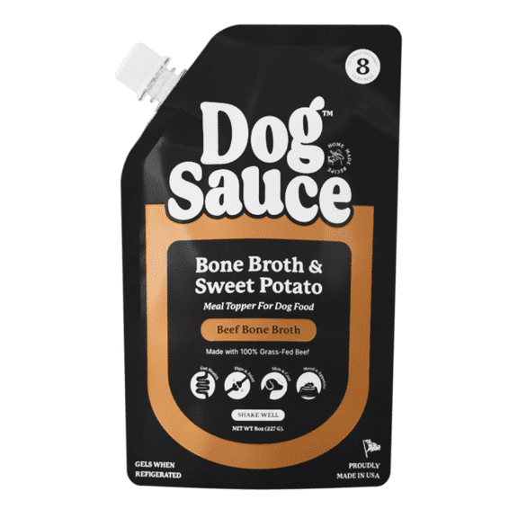 DogSauce Bone Broth & Sweet Potato Meal Topper, Beef Flavor, 8 oz