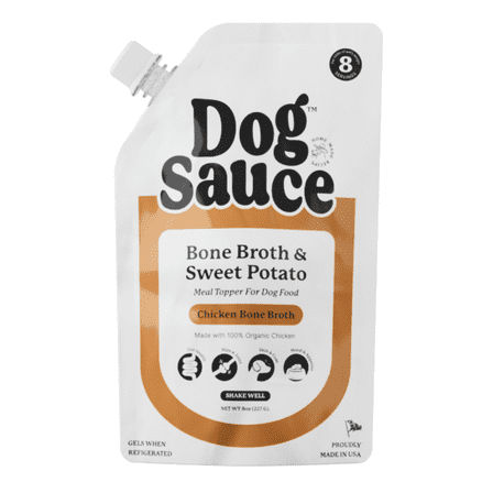 DogSauce Chicken Bone Broth & Sweet Potato Meal Topper for Dogs, 8 oz