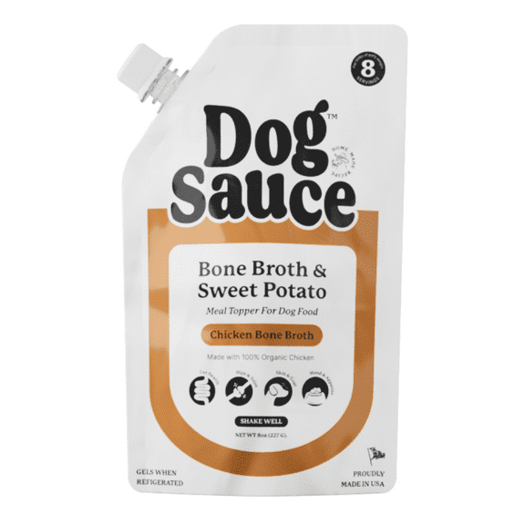 DogSauce Bone Broth & Sweet Potato Meal Topper, Chicken Flavor, 8 oz