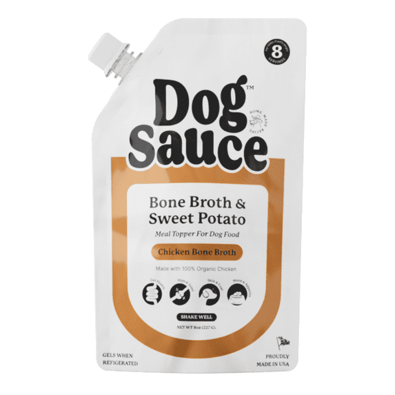 DogSauce Chicken Bone Broth & Sweet Potato Meal Topper for Dogs, 8 oz