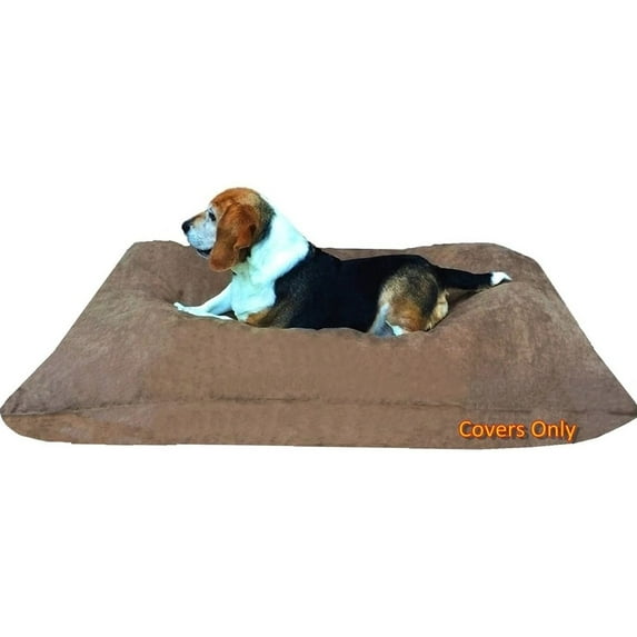Dogbed4less 2 Pack DIY Covers: Pet Pillow Bed Zipper Duvet + Waterproof Liner for Medium Dogs & Cats