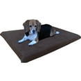 thumbnail image 1 of Dogbed4less 34"x27"x3" Memory Foam Platform Bed for Small to Medium Dog, Microsuede Espresso Cover, 1 of 7