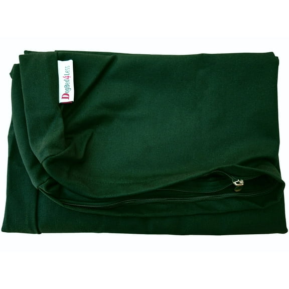 Dogbed4less 37"X27"X4" Green DenimWashable External Replacement Cover Only for Pillows and Pet Beds