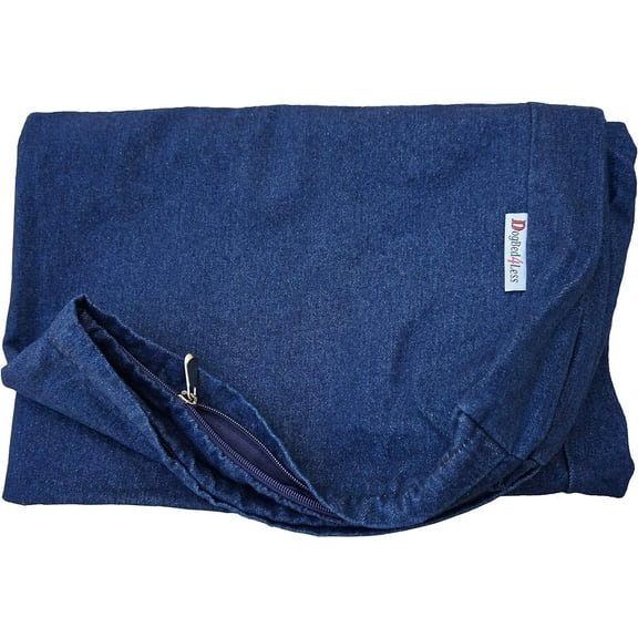 Dogbed4less Pet Bed Cover, 40 x 35 x 4 in, Blue Denim, 1 Count, Washable Replacement