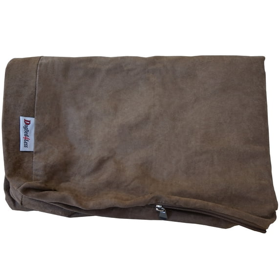 Dogbed4less 41"X27"X4" Size Brown Microsuede Washable External Replacement Cover Only