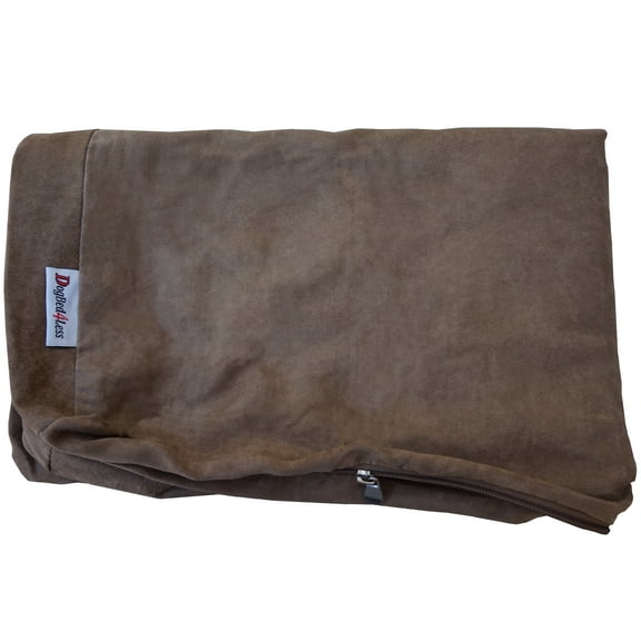 Dogbed4less 47"X29"X4" Size Brown Microsuede Washable External Replacement Cover Only