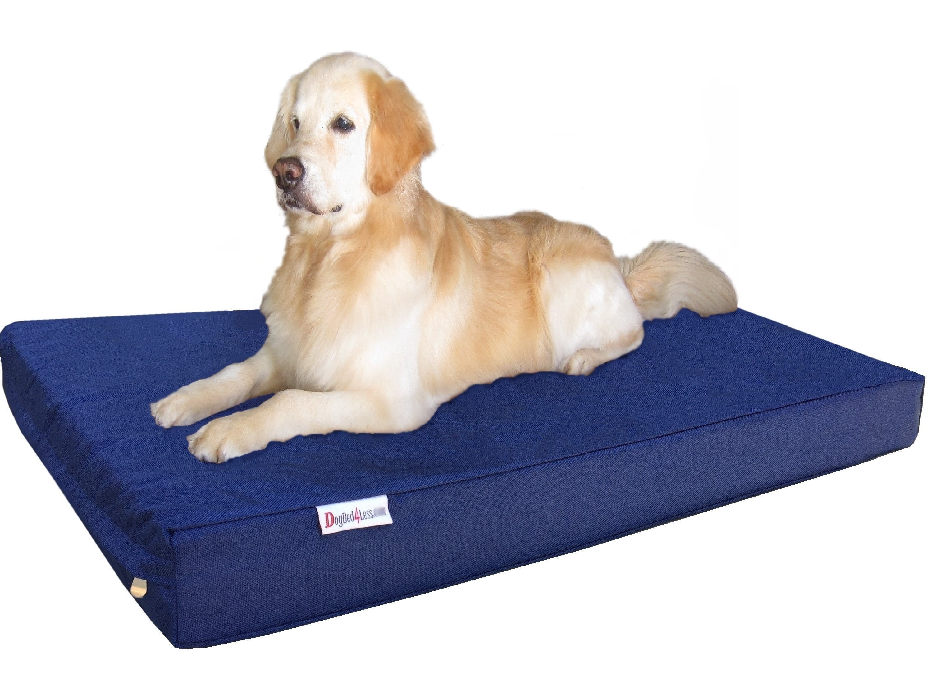 Dogbed4less Jumbo Orthopedic Memory Foam Pet Bed, Waterproof Nylon Cover, Blue