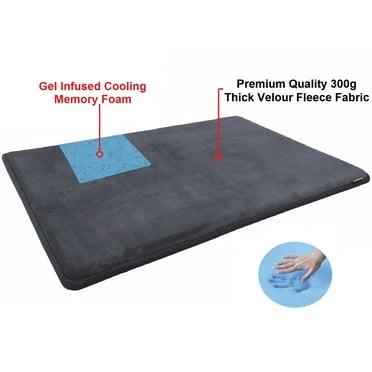 Dogbed4less Large Waterproof Memory Foam Pet Bed with Anti-Slip Bottom, Gray