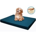 thumbnail image 1 of Dogbed4less Memory Foam Platform 34"x27"x3" Dog Bed, Crate Mattress with Pacific Blue Waterproof Removable Cover, 1 of 6