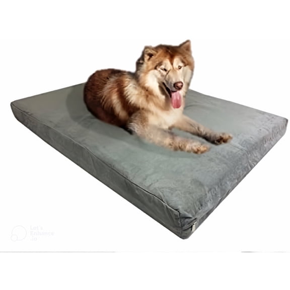 Dogbed4less Orthopedic Dog Bed with Memory Foam, XL, Waterproof Cover, Gray, 1 Count