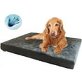 thumbnail image 1 of Dogbed4less Extra Large Orthopedic Memory Foam Dog Bed with Waterproof Washable Gray Suede Cover, 1 of 9