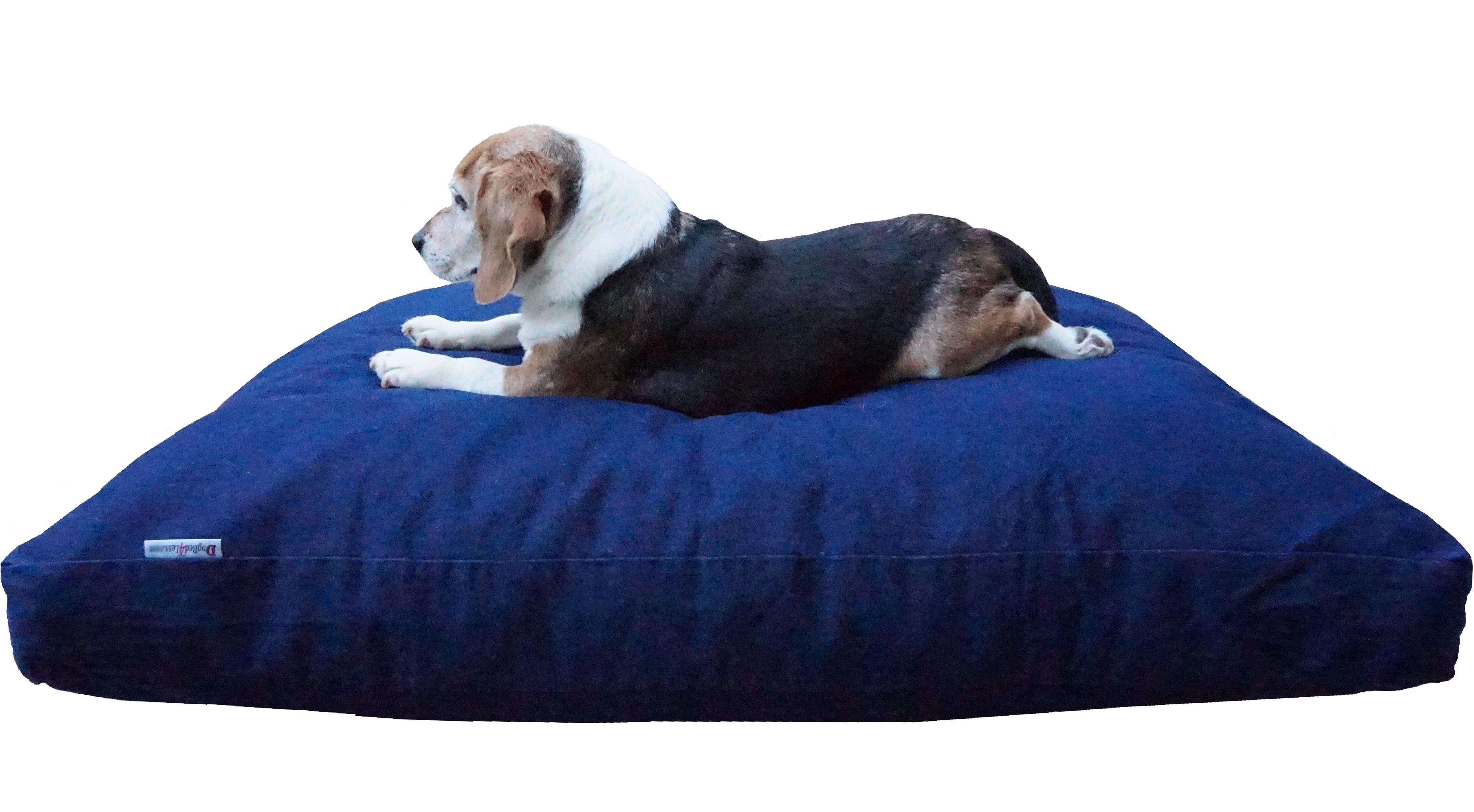 Dogbed4less Pet Bed Pillow for Dogs, 40 x 35 Inches, Shredded Memory Foam Fill with Blue Denim Cover