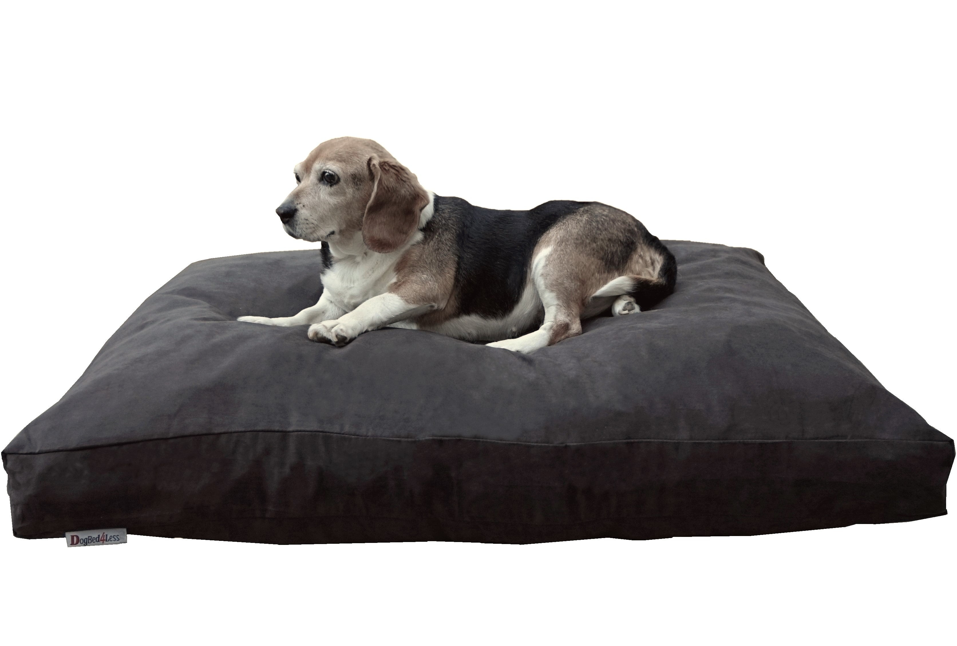 Dogbed4less Shredded Memory Foam 47"x29" Dog Bed Pillow with Espresso Suede Cover