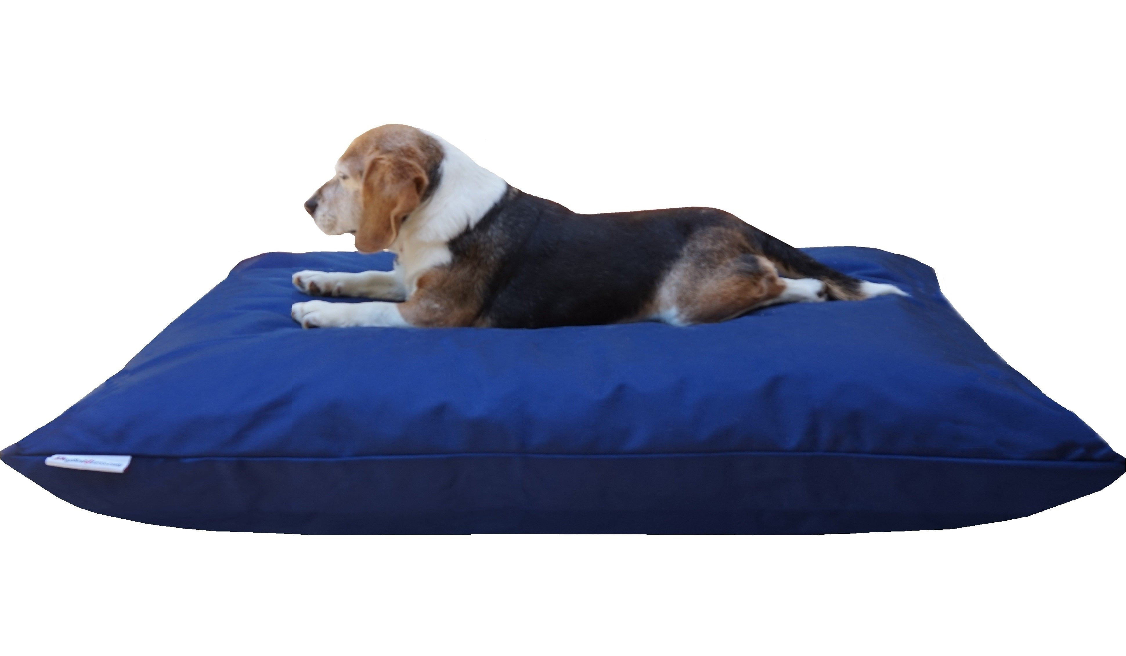 Dogbed4less Shredded Memory Foam Pillow 36"x29" Dog Bed with Blue Nylon Cover