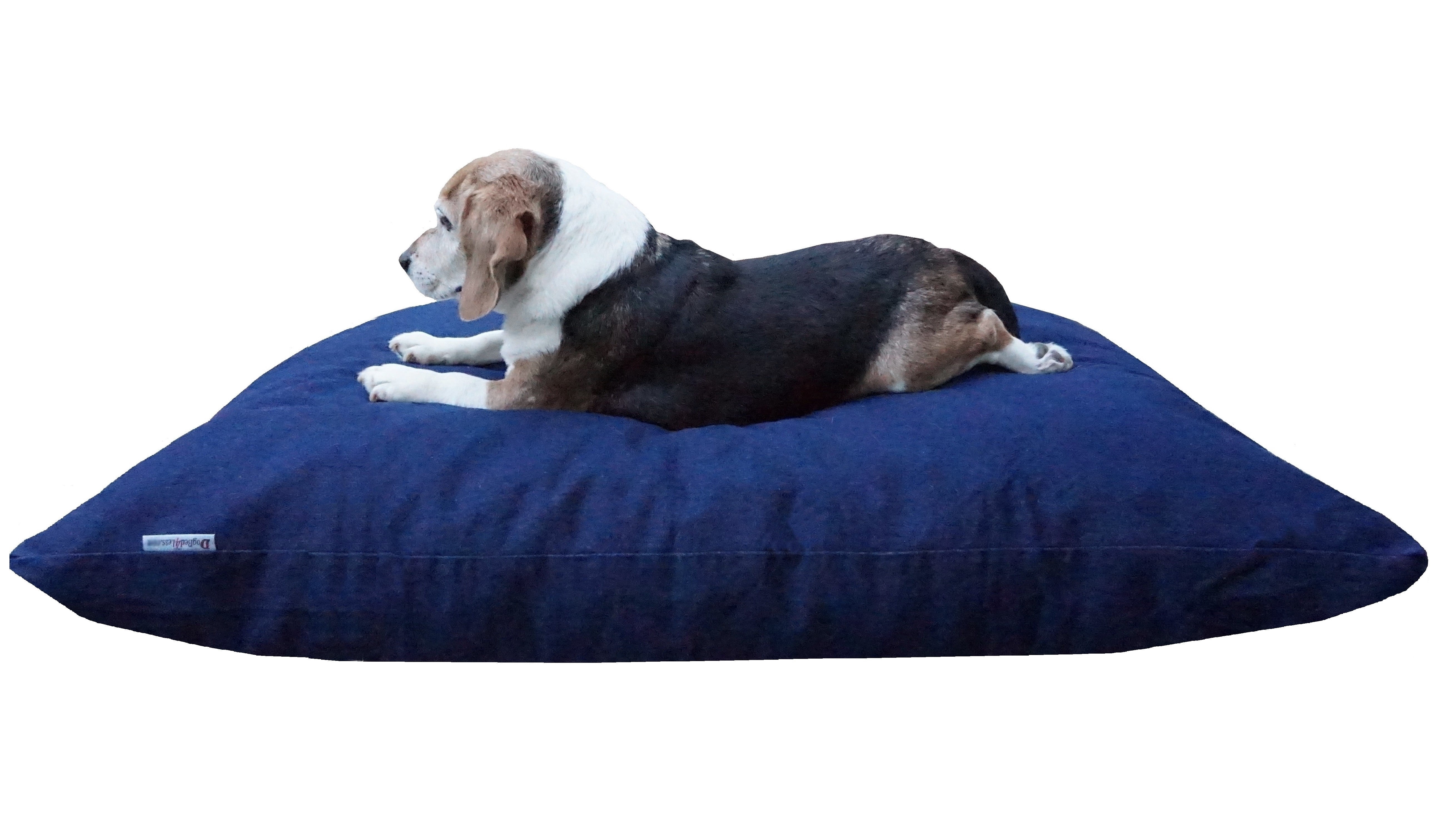 Dogbed4less Shredded Memory Foam Pillow with Denim Cover, 36 x 29 inch, Blue, 1 Count
