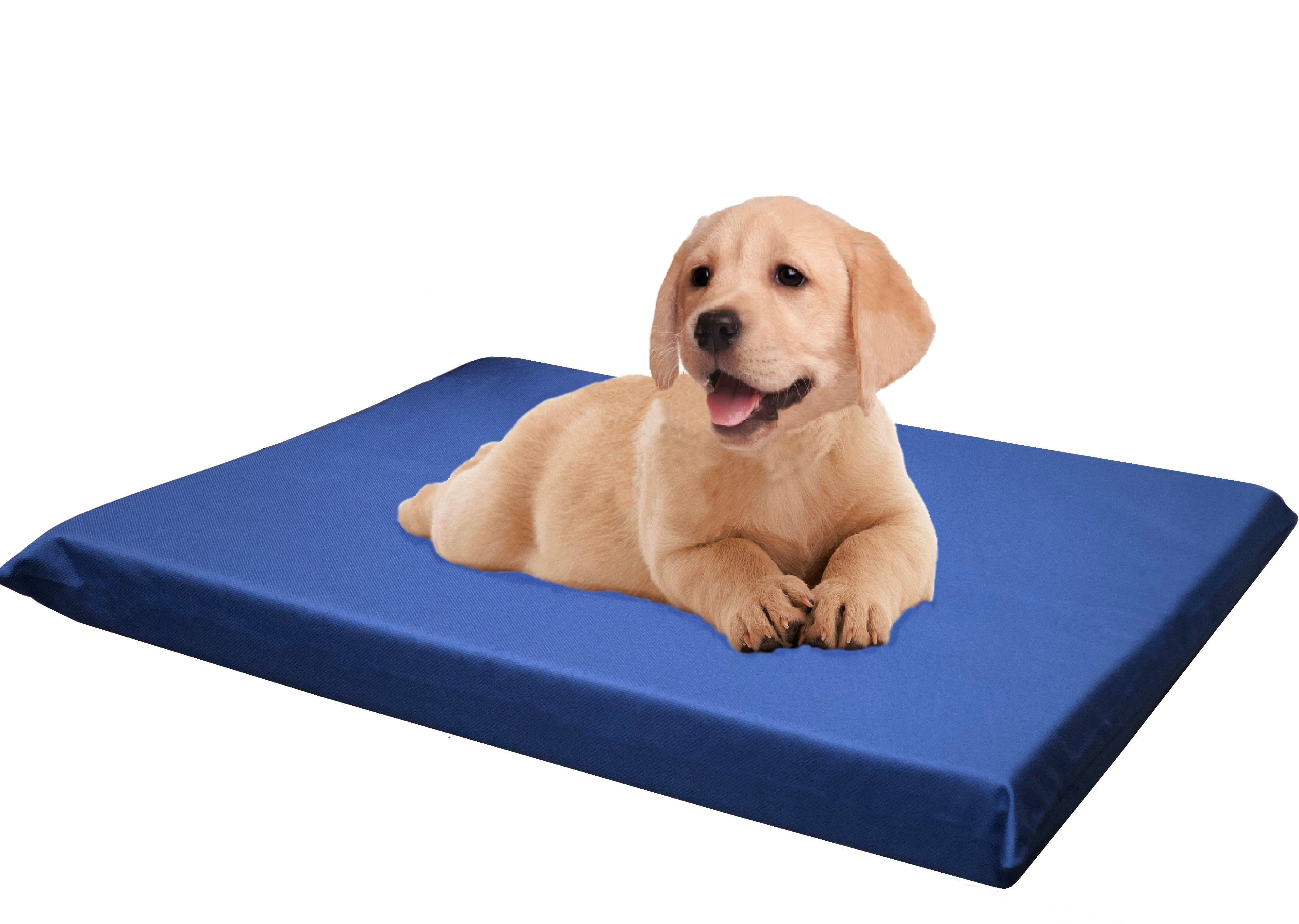 Dogbed4less Waterproof Washable 34"x27"x3" Memory Foam Mattress Bed for Small to Medium Dog, Navy