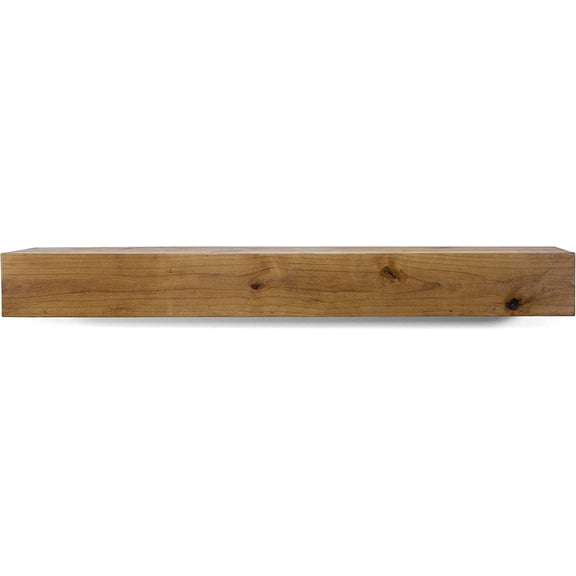 Dogberry Collections Rustic Mantel Shelf, Aged Oak, 48" | Fireplace Mantel Floating Shelves Modern Farmhouse