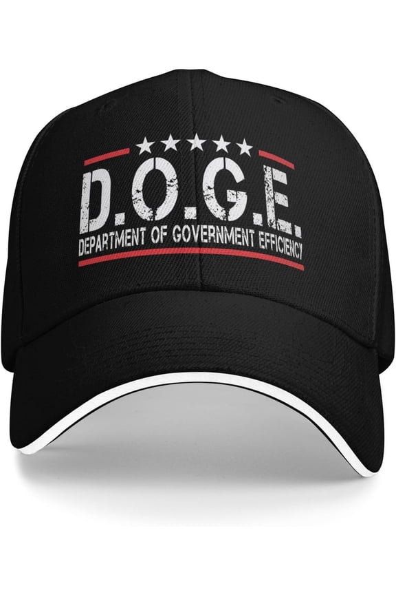 Baseball Cap Fashion D-O-G-E Graphic Trucker Hats Unisex Black