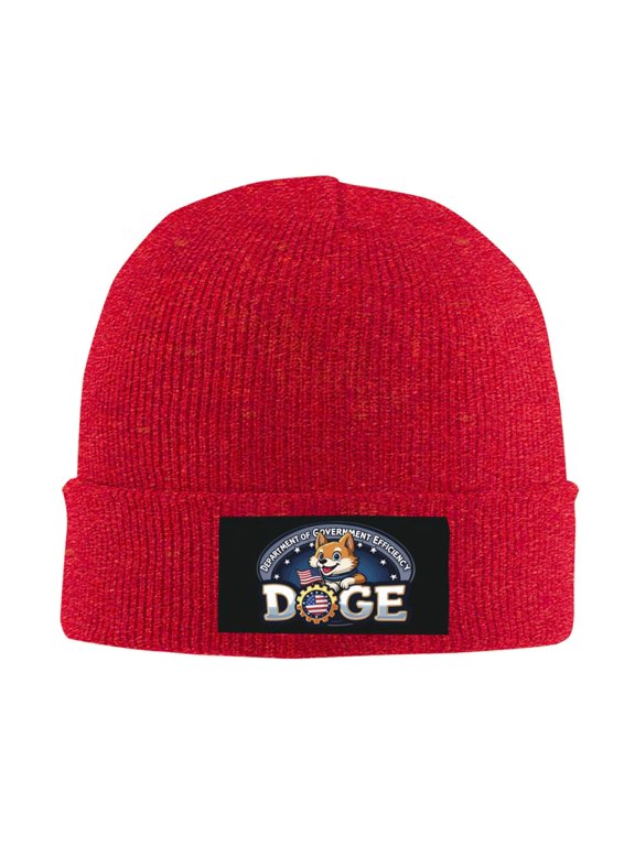 Doge Logo Men Women Knitted Hat Adult Knit Beanie For Fall Winter Knit Hat Cap