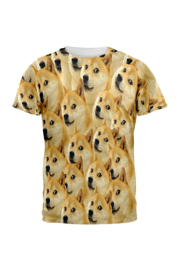 Doge Meme All Over Adult T-Shirt