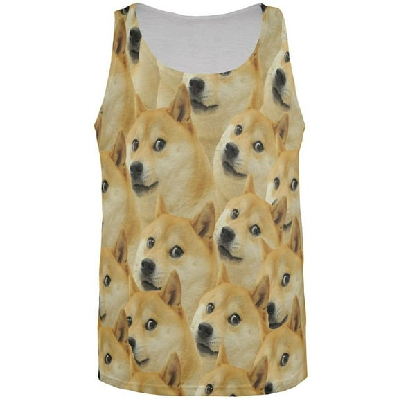 Doge Meme Funny All Over Mens Tank Top Multi LG