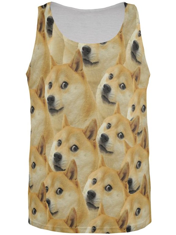 Doge Meme Funny All Over Mens Tank Top Multi SM