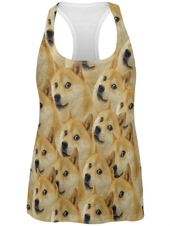 Doge Meme Funny All Over Womens Work Out Tank Top Multi SM