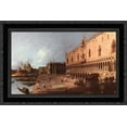 thumbnail image 1 of Doge Palace 24x18 Black Ornate Wood Framed Canvas Art by Canaletto, 1 of 2