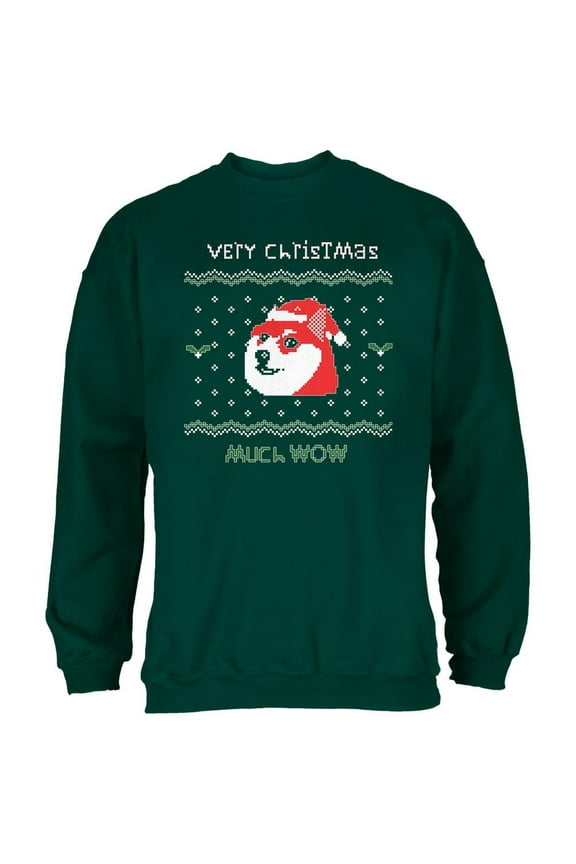 Doge Ugly Christmas Sweater Forest Adult Sweatshirt
