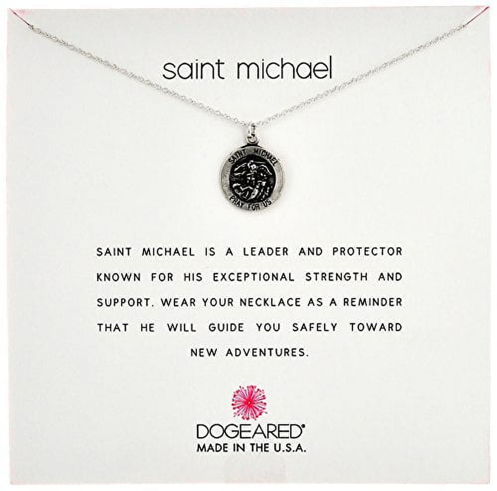 Dogeared Saint Michael Necklace St Michael Sterling Silver Chain