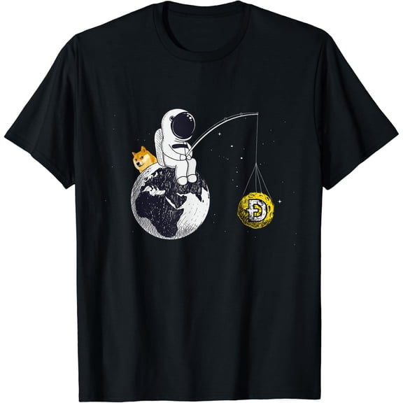 Dogecoin Astronaut Moon Crypto T-Shirt