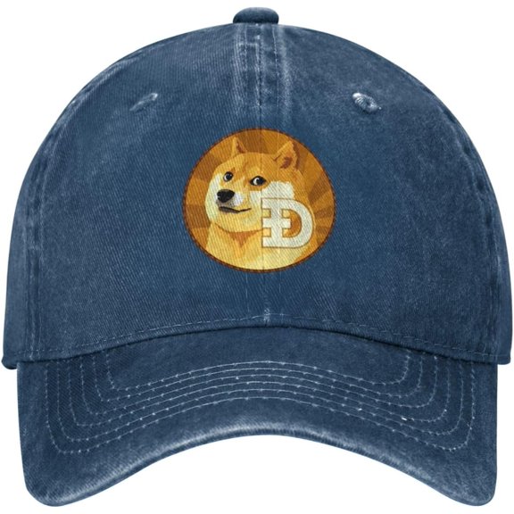 Dogecoin Baseball Cap Vintage Distressed Personalized Adjustable Washed Hats Sport Gift