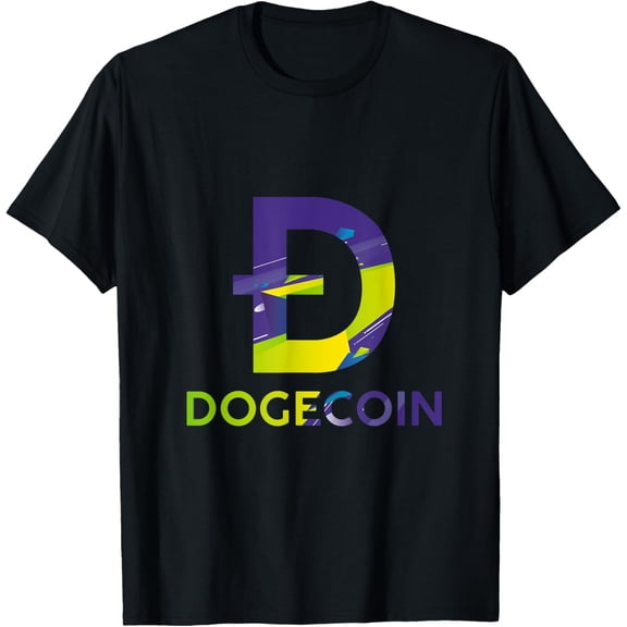 Dogecoin DOGE Cryptocurrency Logo Image T-Shirt