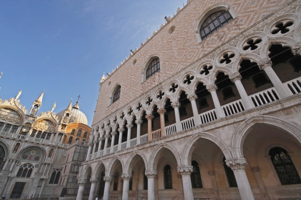 Doges Palace Off Piazza San Marco Or St Marks Square Venice Veneto Italy Canvas Art - Trish Punch Design Pics (38 x 24)