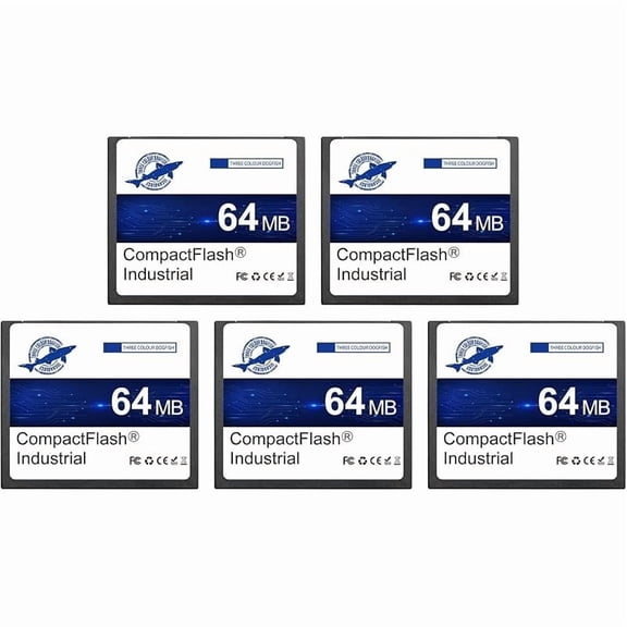 Dogfish Compact Flash Memory Card 64MB 5PACK Industrial CF Type I Card